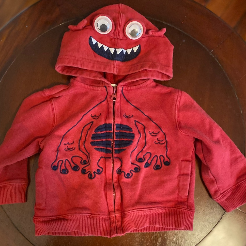 🧩3/$20 HP| Crazy 8 Red Hoodie Jacket Monster Size 2T